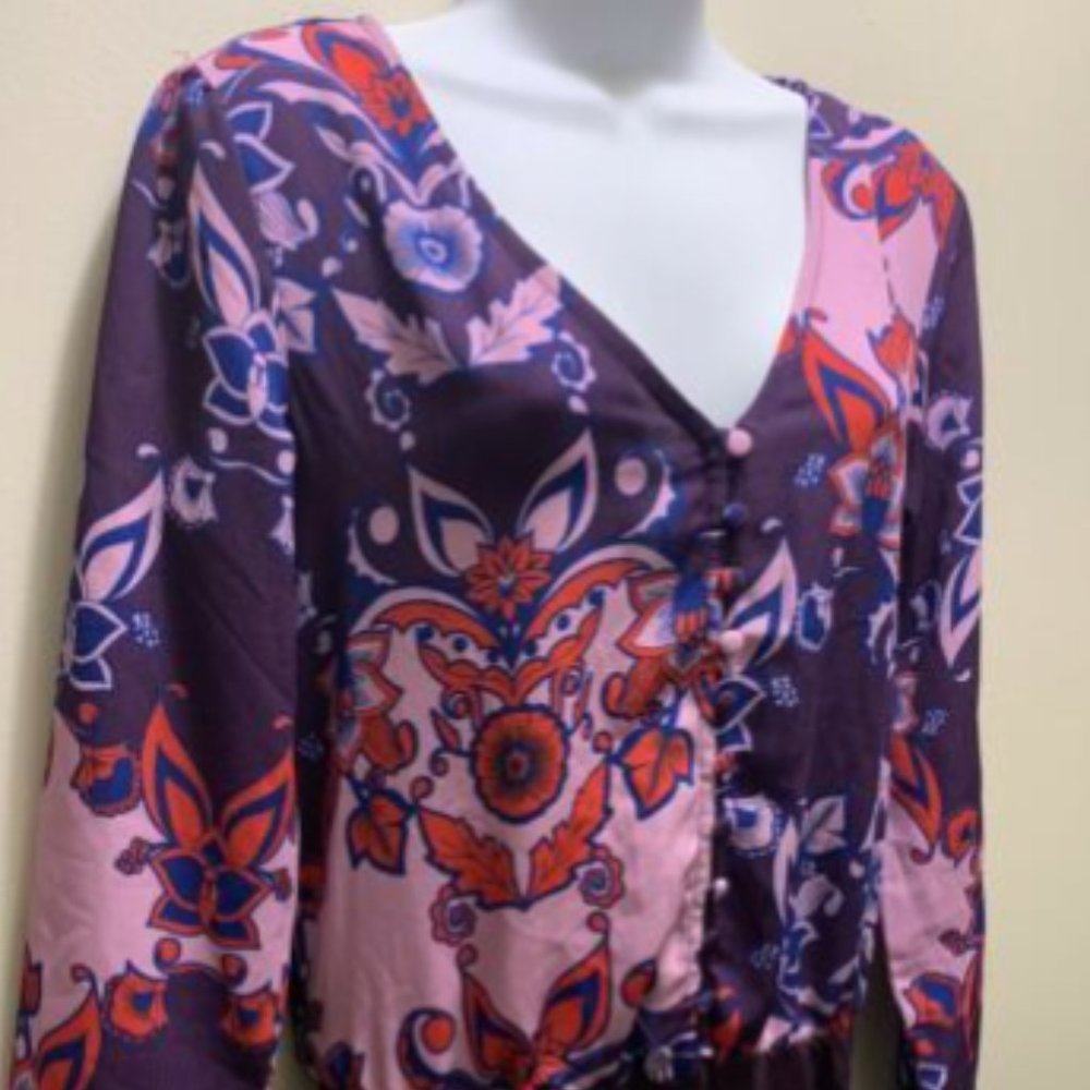 Glamorous purple/pink top bodysuit Size M